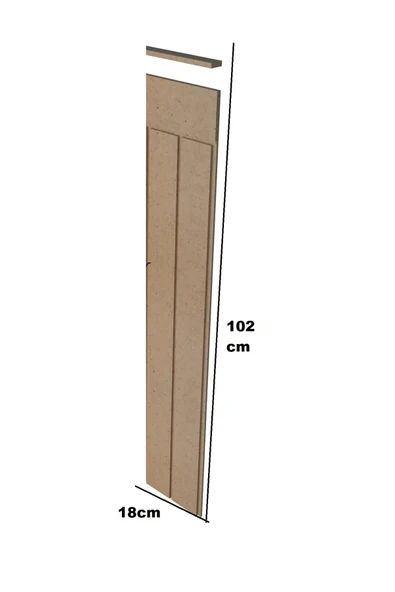 Iskandınav Model( 18 X 102 Cm )dekoratif Duvar Paneli Boyanabilir Ahşap 6 Mm Ham Mdf Duvar Paneli(3 adet )3 lü paket - 2