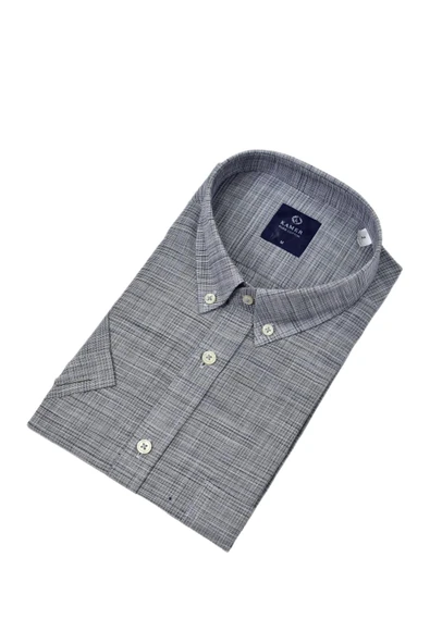 Erkek Klasik Piti Kare Kısa Kol Gömlek 9488 BGL-ST04570 - Resim 11