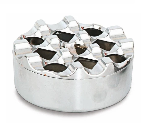 Döküm Yuvarlak Küllük Krom 9cm