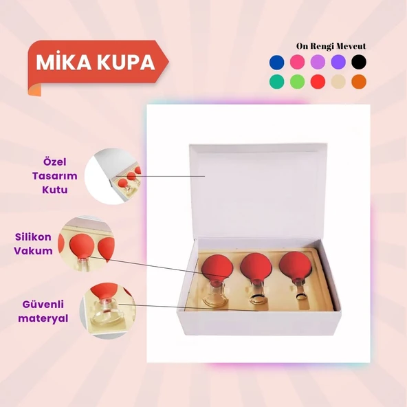 Silikon Vakumlu Mika Yüz Masaj Kupası 3'lü Set Turuncu ürün görseli 1