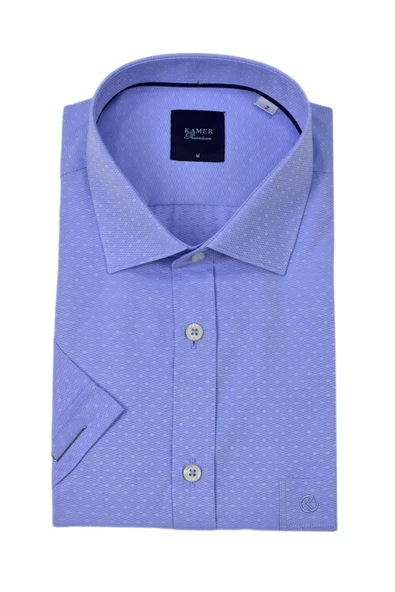 Erkek Klasik Armürlü Kısa Kol Gömlek 9408 BGL-ST04569 - Resim 2