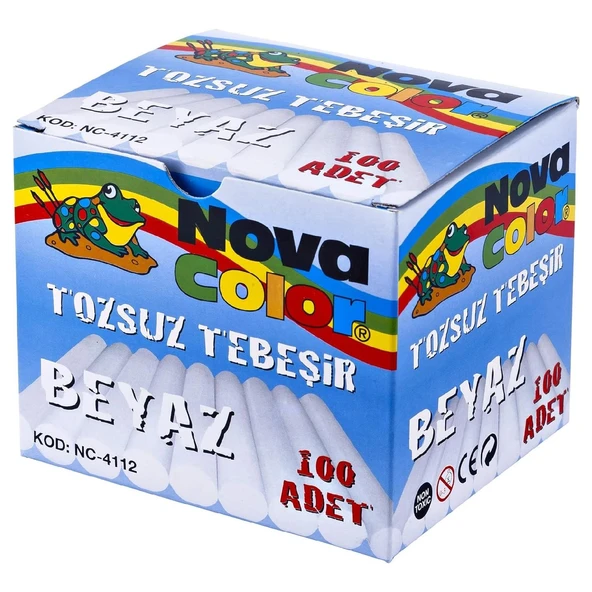 Nova Color Tozsuz Beyaz Ve Renkli Tebeşir 200 Lü Set - 2