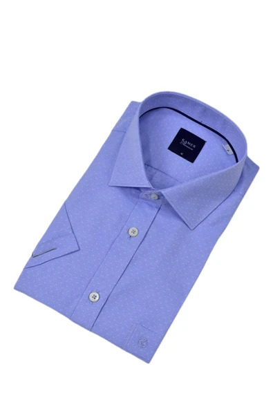 Erkek Klasik Armürlü Kısa Kol Gömlek 9408 BGL-ST04569 - Resim 5