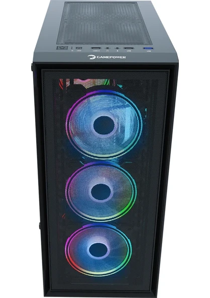 Gamepower Manta 4 X 120Mm Argb Fan Matx Gaming Kasa - 3
