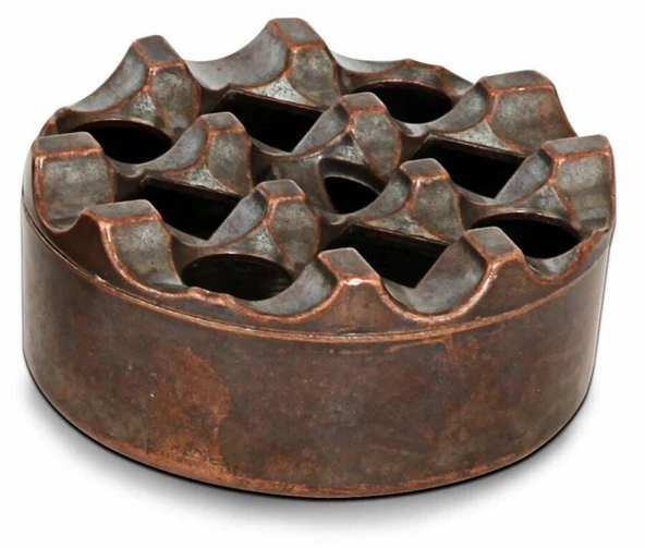 Döküm Yuvarlak Küllük Bakır 9cm - 3