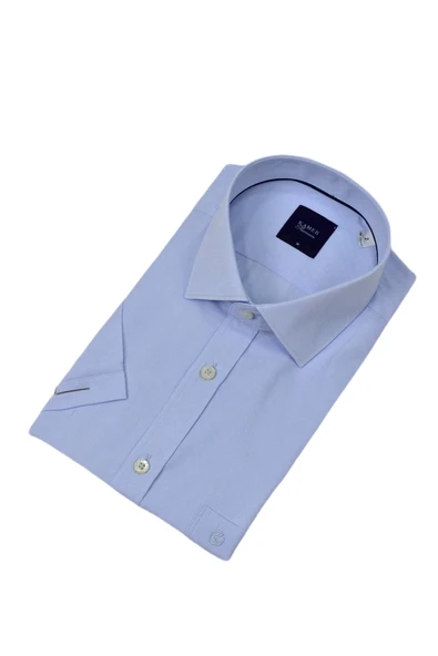 Erkek Klasik Armürlü Kısa Kol Gömlek 9408 BGL-ST04569 - Resim 6