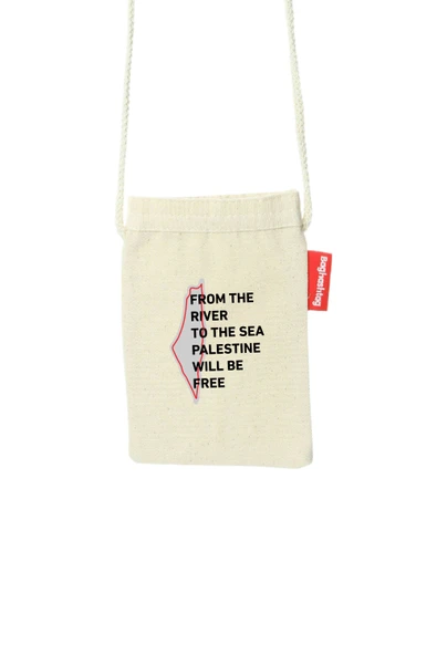 Geleneksel Filistin "FROM THE RIVER TO THE SEA PALESTINE WILL BE FREE" Dijital Baskılı Askılı Kanvas B340010