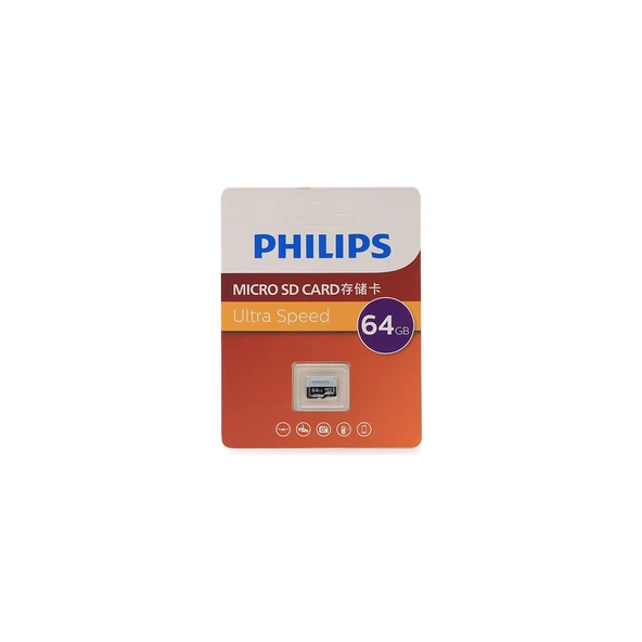 Philips 64 GB MicroSD Kart A1 V30 – 4K Uyumlu, Hızlı ve Dayanıklı