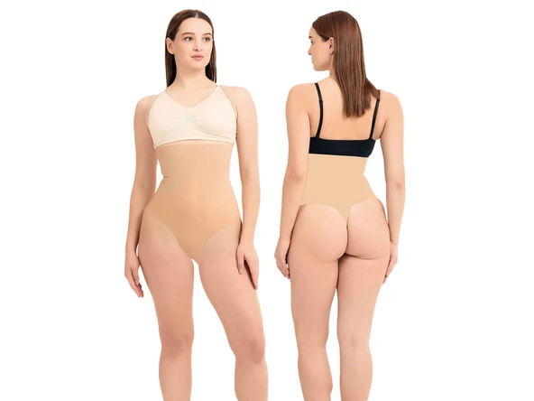 2XL TEN LAZER YÜKSEK BEL TANGA KORSE