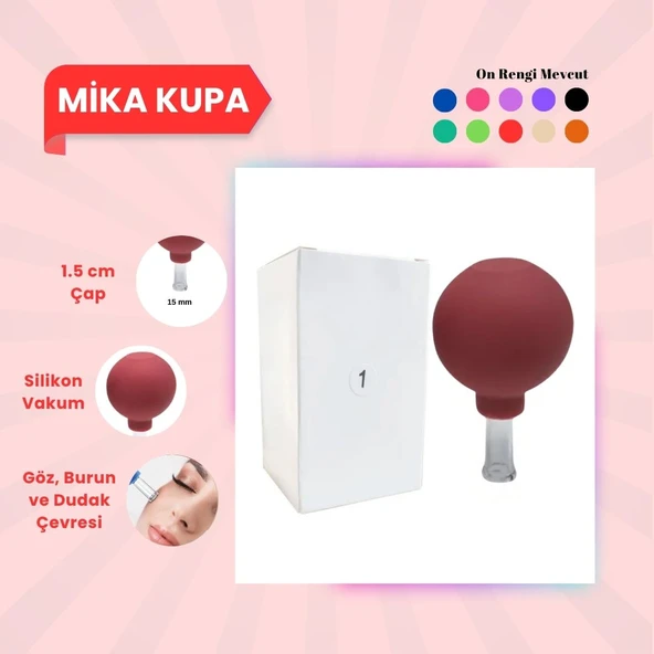 Silikon Vakumlu Mika Yüz Masaj Kupası No:1 Kırmızı ürün görseli 1