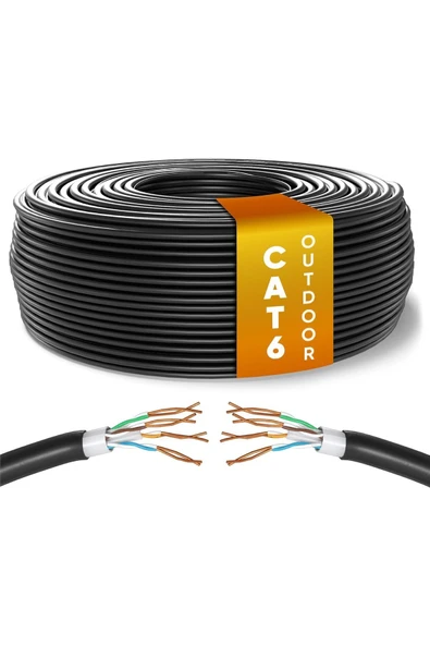 Ventus Cat6 Kablo AWG23 Bakır Tel Double Layer Iç ve Dış Mekan 200 metre