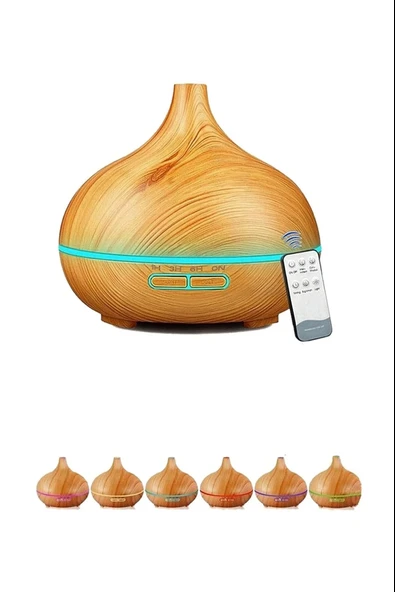 Hava Nemlendirici 7 Led Işıklı Aromatik Oda Kokusu 550 Ml Kahve Aroma Difüzörü Buhar Makinası