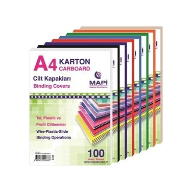 Mapi Cilt Kapağı A-4 100 Adet Şeffaf
