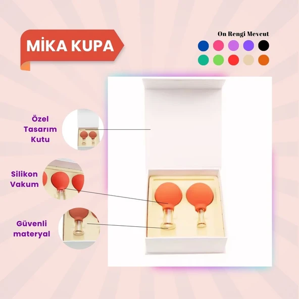 Silikon Vakumlu Mika Yüz Masaj Kupası 2'li Set Turuncu ürün görseli 1