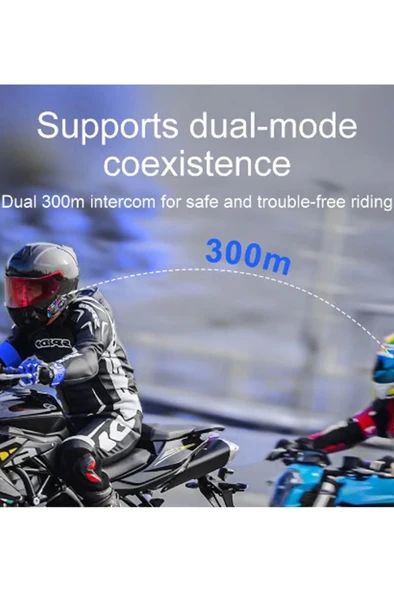 Y20 Max Motosiklet Bluetooth 5.3 Kask Intercom 2 Kişi 300 Metre Eşleşme Özellikli - 6