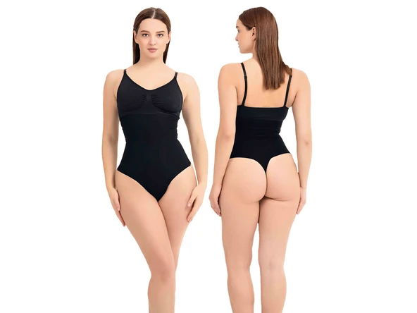 M SİYAH LAZER YÜKSEK BEL TANGA KORSE