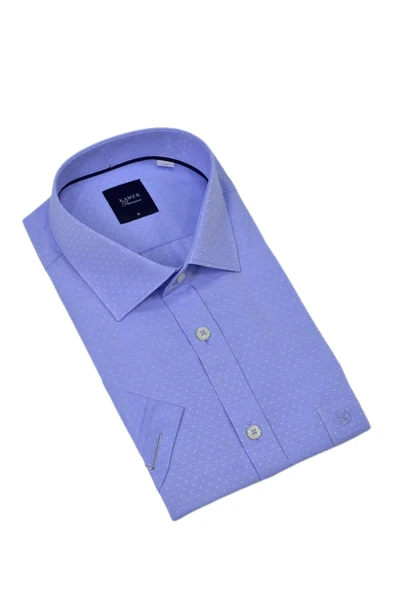 Erkek Klasik Armürlü Kısa Kol Gömlek 9408 BGL-ST04569 - Resim 7