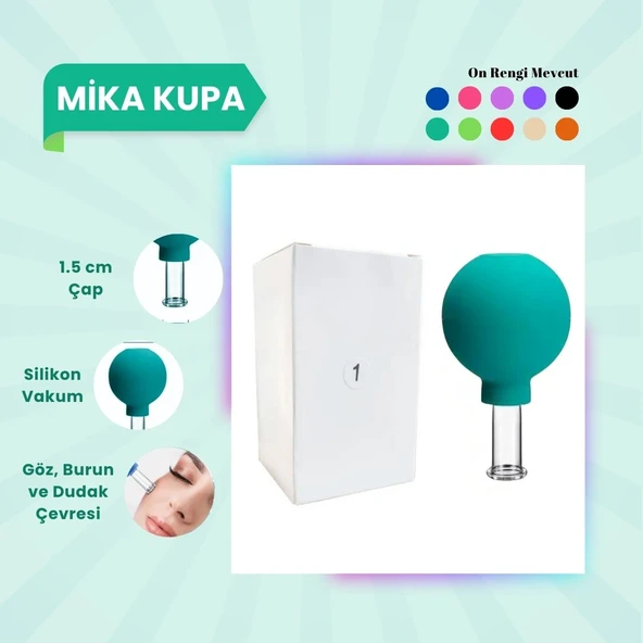 Silikon Vakumlu Mika Yüz Masaj Kupası No:1 Yeşil