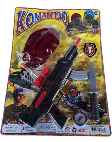 133 Küçük Bereli Komando Seti -Aydede Oyuncak - Resim 2