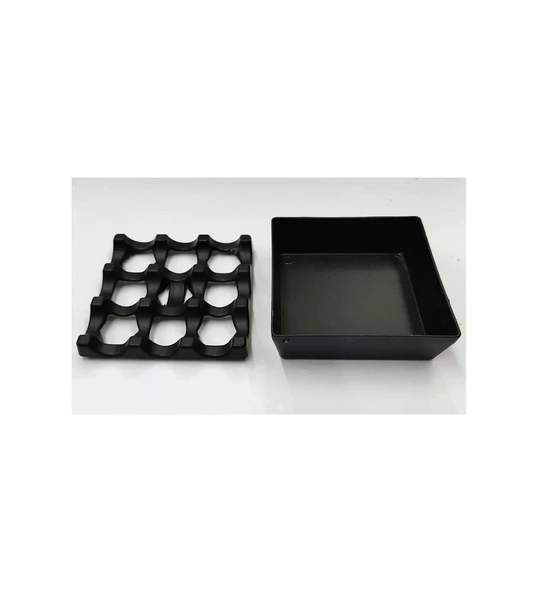 Döküm Kare Küllük Siyah 8cm - 3