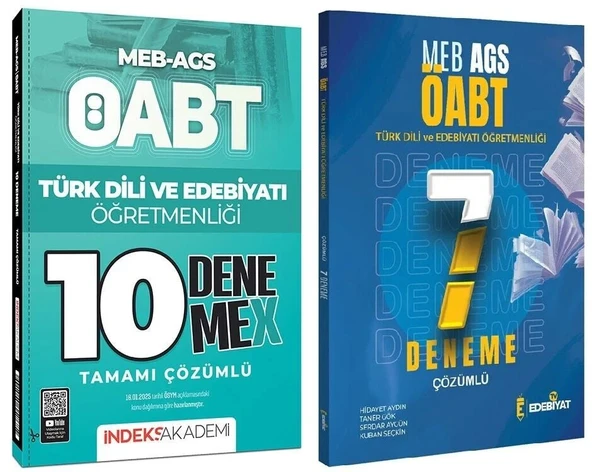 Edebiyat TV + İndeks ÖABT MEB-AGS Türk Dili Edebiyatı Öğretmenliği 7+10 Deneme 2 li Set - Hidayet Aydın Edebiyat TV + İndeks Akademi Yayınları