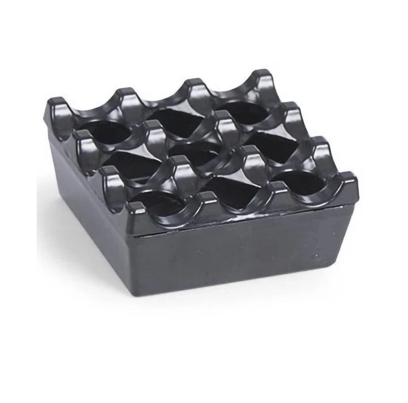 Döküm Kare Küllük Siyah 8cm