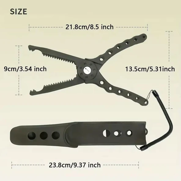 Shufa Balık Tutma Maşası 23Cm Kılıflı Bele Takılabilen - 8