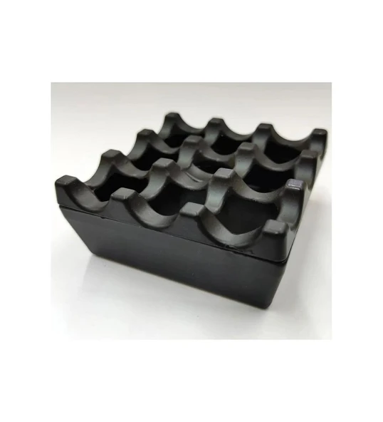 Döküm Kare Küllük Siyah 8cm - 2