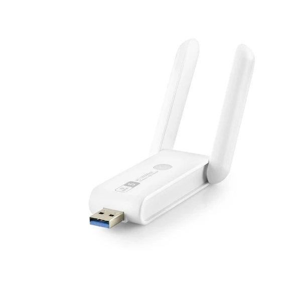 Usb Wıfı Adaptor Ac650 2.4Ghz&5Ghz Rtl8812Bu Wifi5 Beyaz UAC27D - 1