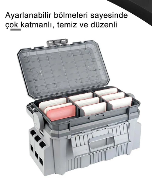 Shufa Çift Katlı Ekstra Dayanıklı Profesyonel Balıkçı Kutu Çanta 19.5 Lt - 6