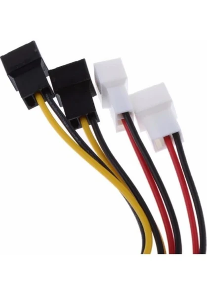 Net Dünya Molex 4 Pin To 3 Pin Fan Konnektör Soket Çevirici Kablo