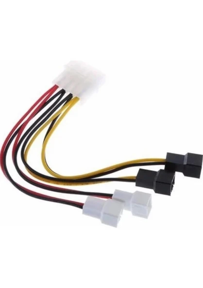 Net Dünya Molex 4 Pin To 3 Pin Fan Konnektör Soket Çevirici Kablo - 3