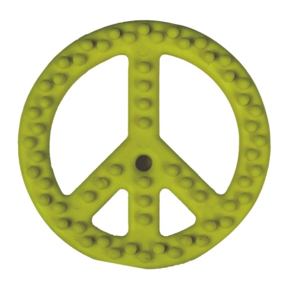 Kedi Köpek Diş Temizleyici Kaşıyıcı Sert Silikon Tırtıklı Yüzeyli Pet Oyuncağı Peace Bone - 2