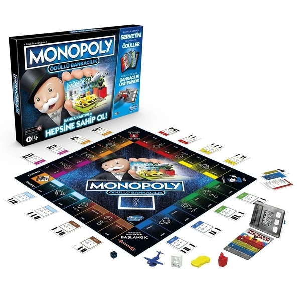 E8978 Hasbro Gaming - Monopoly Ödüllü Bankacılık +8 Yaş