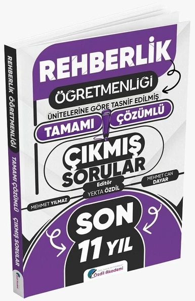 Özdil Akademi 2025 ÖABT MEB-AGS Rehberlik Çıkmış Sorular Son 11 Yıl Çözümlü Özdil Akademi Yayınları