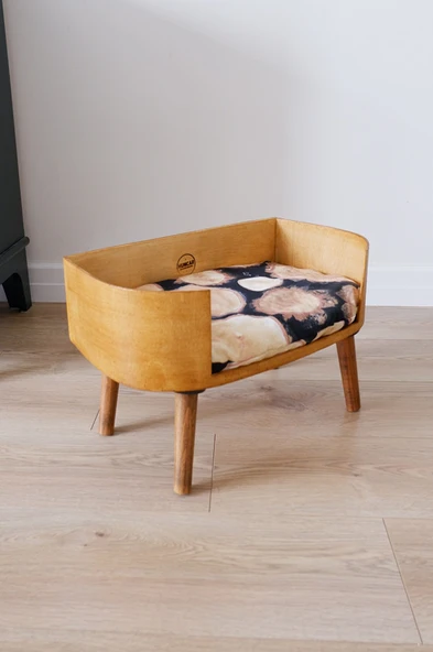 Kedi Evi Ahşap Doğal Dekoratif - 4