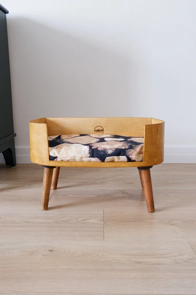 Kedi Evi Ahşap Doğal Dekoratif - 2