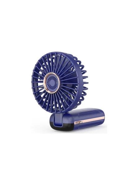 BATUR Taşınabilir Mini El Fanı 5 Ayarlı LED Ekranlı Mini El Tipi Hızı Sessiz Çalışma SL608 - MOR - 5