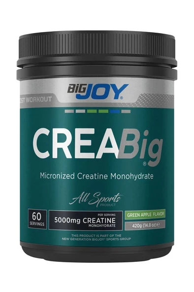 Bigjoy Sports Kreatin Creabig 420gr 60 Servis Yeşil elma