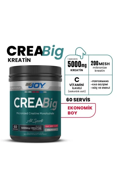 Bigjoy Sports Kreatin Creabig Creatine 420gr 60 Servis Vişne Monohydrat - 2