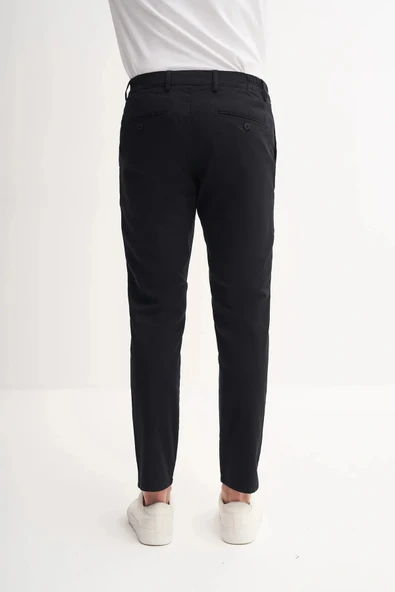 Cazador Jogger Dokuma Düz Paça Cepli Pantolon Siyah 0001 - 4