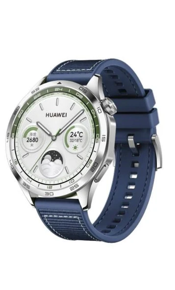 Huawei Watch 20MM Dikiş Desenli Dokuma Silikon Kordon - Resim 3