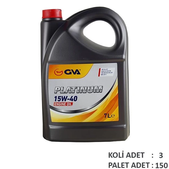 MOTOR YAĞI 15W40 7 LT PLATINUM MİNERAL API SL/CF ürün görseli 1