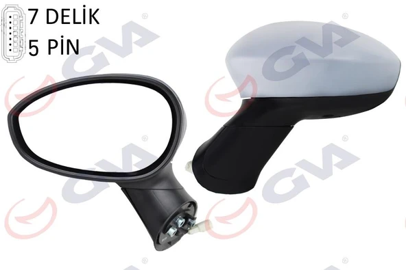DIŞ DİKİZ AYNASI SOL GRANDE PUNTO 06 LINEA 07 ELEKTRİKLİ ISITMALI ASTARLI SENSÖRLÜ KONVEKS 5 FİŞ VM-6156EHPL