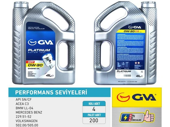 MOTOR YAĞI 0W30 4 LT DPF TAM SENTETİK API SN/ CF PARTİKÜLLÜ ürün görseli