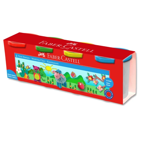 Faber Castell Oyun Hamuru 4 Renk Klasik Renkler