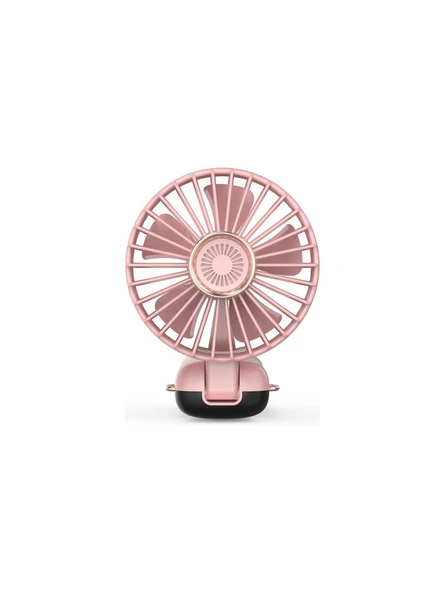 BATUR Taşınabilir Mini El Fanı 5 Ayarlı LED Ekranlı Mini El Tipi Hızı Sessiz Çalışma SL608 - PEMBE - 2