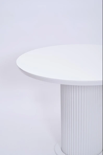 Bohem Polo Yuvarlak Lak Panel Mutfak Masa Takımı 100cm - Resim 8