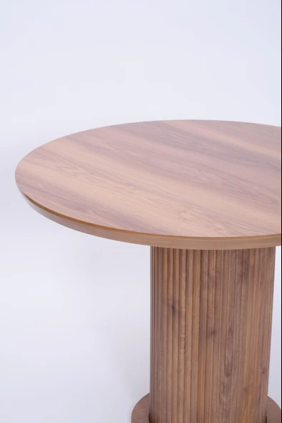 Bohem Polo Yuvarlak Lak Panel Mutfak Masa Takımı 100cm - Resim 9