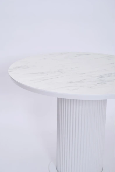 Bohem Polo Yuvarlak Lak Panel Mutfak Masa Takımı 100cm - Resim 7